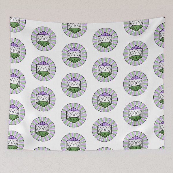 Item preview, Genderqueer Flag d20 designed and sold by Emma Stevens.