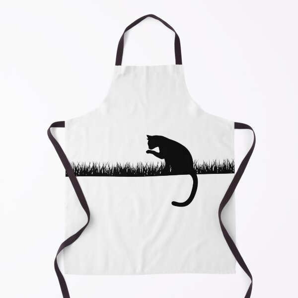 Item preview, Cat Licking On Grass Field (Black) designed and sold by BunnyPrinceDegn.