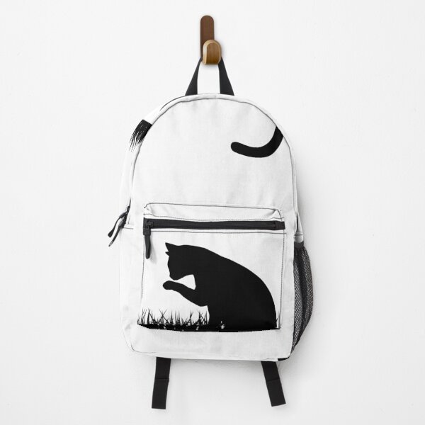 Item preview, Cat Licking On Grass Field (Black) designed and sold by BunnyPrinceDegn.