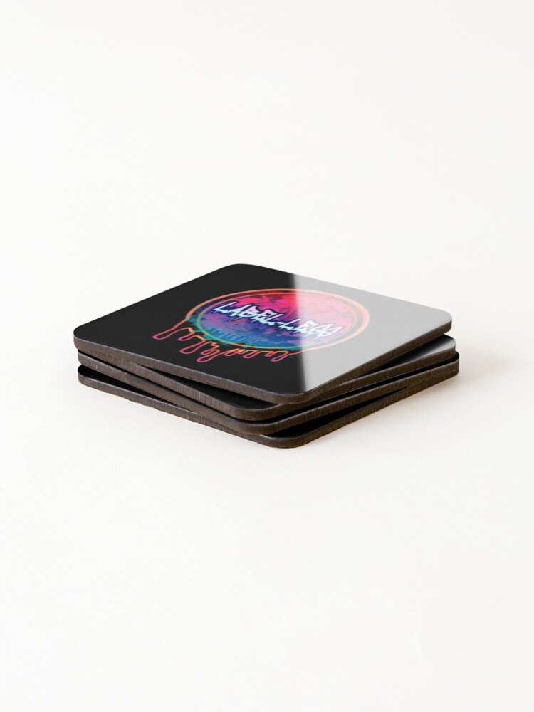 Thumbnail 4 of 5, Coasters (Set of 4), LABEL-LESS Neon Splash Design designed and sold by LABEL-LESS.