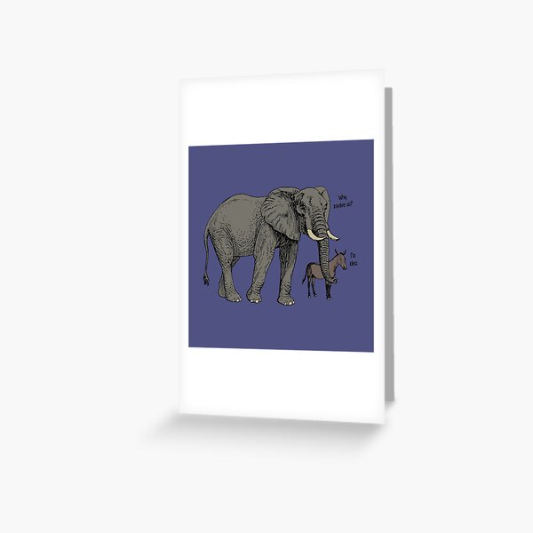 Elephant and Donkey Are Tired of Our Politics Greeting Card