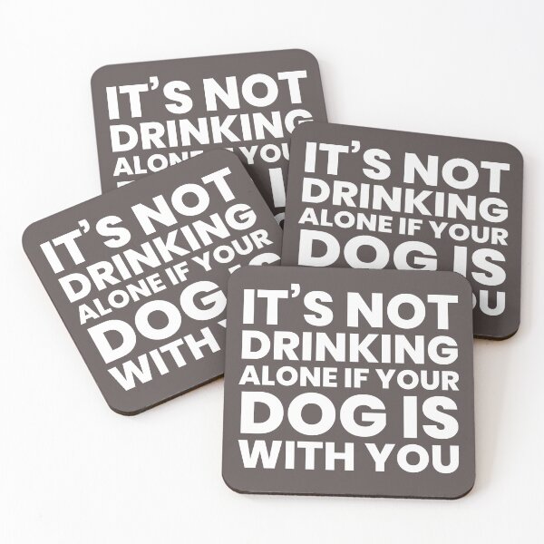 Item preview, Dogs Drinking Alone designed and sold by scruffycc.
