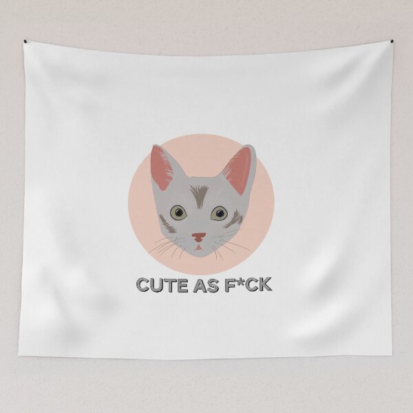 Item preview, Gray Cat Illustration designed and sold by Gabrielle Freitas.
