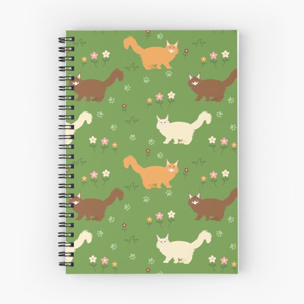 Item preview, Maine Coon Cat and Flowers designed and sold by lulululupaint.