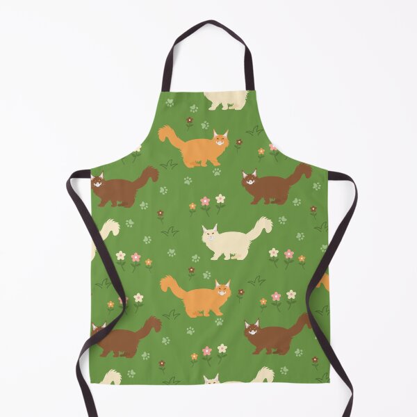 Item preview, Maine Coon Cat and Flowers designed and sold by lulululupaint.