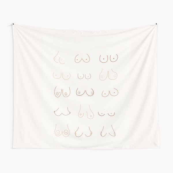 Minimal Boobs - Line Art  Tapestry for Sale by artswag