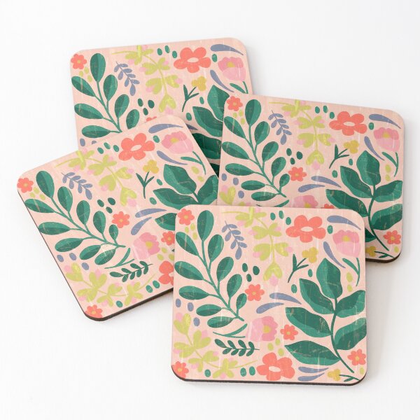 Item preview, Roses and leaves in pink designed and sold by kateholthouser.