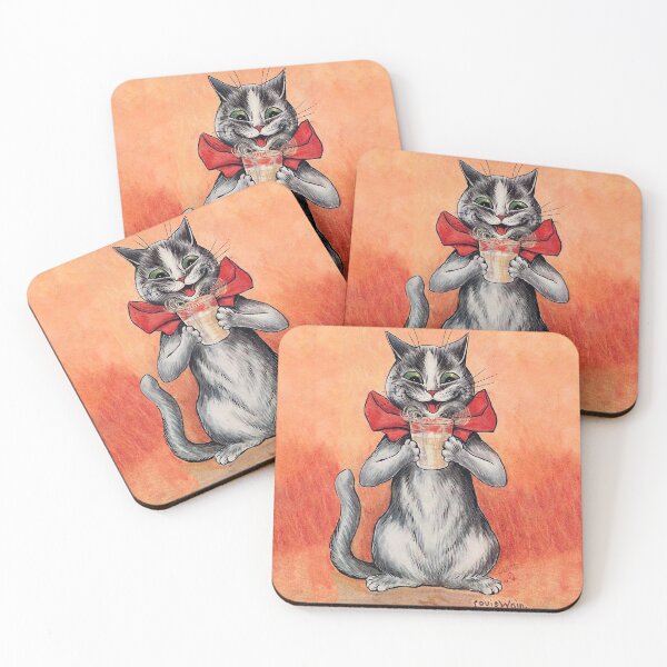 Item preview, Louis Wain Cats-Drinking Cat, Funny Cat designed and sold by DigitalEffects.