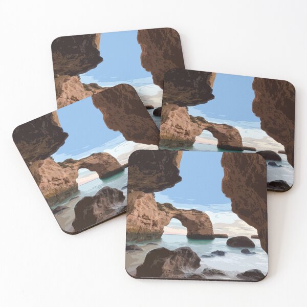 Item preview, Algarve Postugal Beach, Travel, Digital Art Illustration designed and sold by Divyesh Jain.