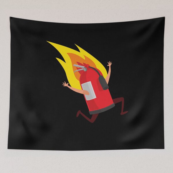 Item preview, Manic Runday Running Fitness Jogging Training, Fire Extinguisher designed and sold by Two Left Hands Design.