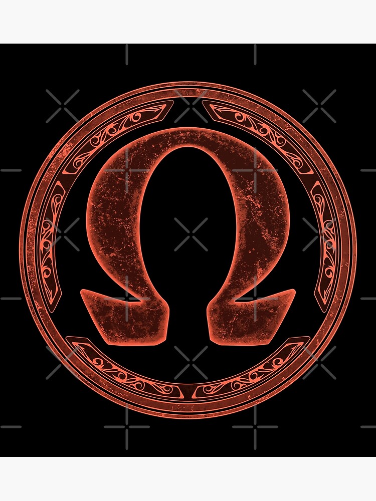 Omega symbol shield Poster