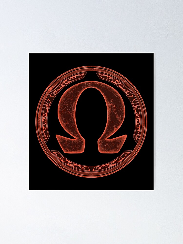 Omega symbol shield Poster