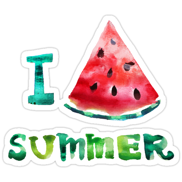 I Love Summer Stickers By Kristin Sheaffer Redbubble