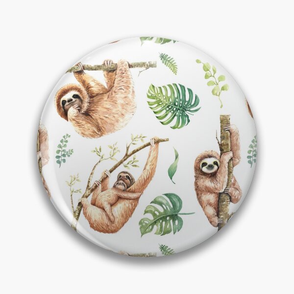 Item preview, Sloths Chilling Out Watercolour Pattern. designed and sold by erinnn41.