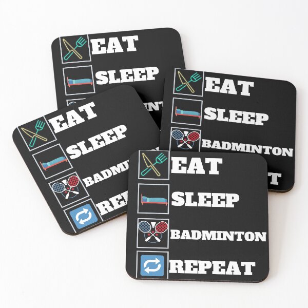Item preview, Eat Sleep Badminton Repeat designed and sold by Quadghouls.