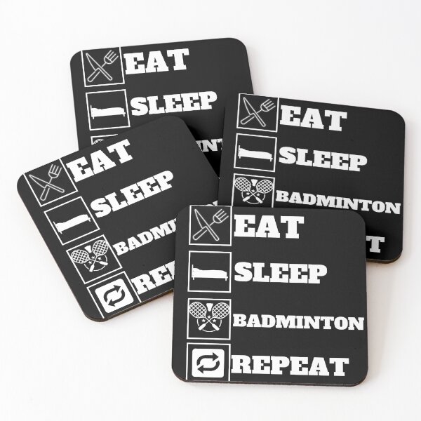 Item preview, Eat Sleep Badminton Repeat designed and sold by Quadghouls.