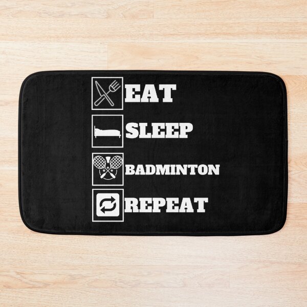 Item preview, Eat Sleep Badminton Repeat designed and sold by Quadghouls.