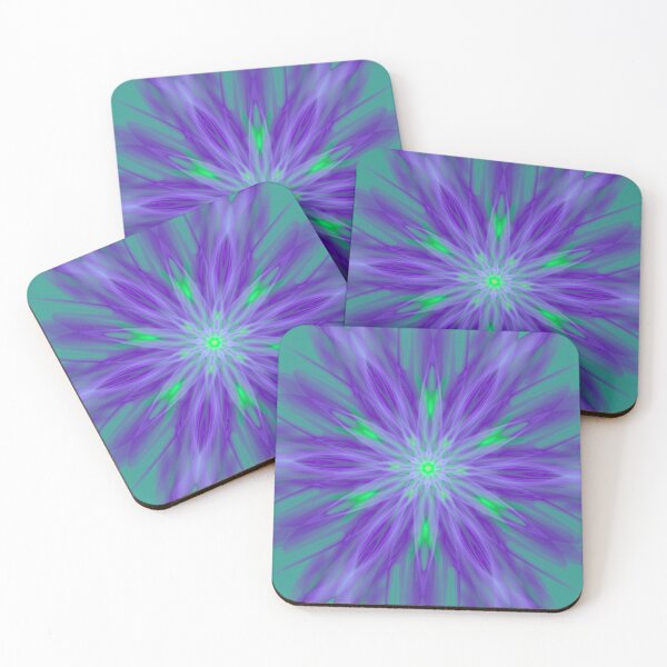 Item preview, Fractal Lavender Purple and Green Flower designed and sold by IssyDesigns.