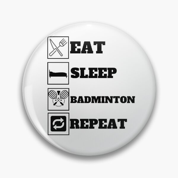 Item preview, Eat Sleep Badminton Repeat designed and sold by Quadghouls.
