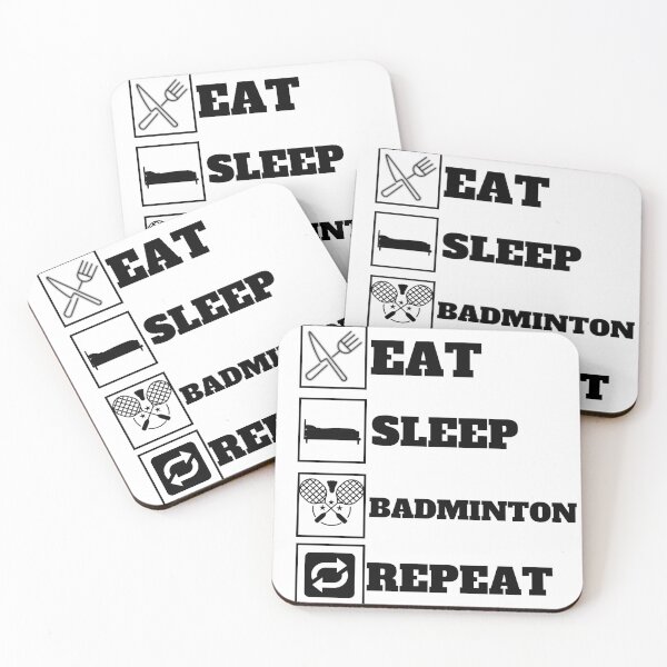Item preview, Eat Sleep Badminton Repeat designed and sold by Quadghouls.
