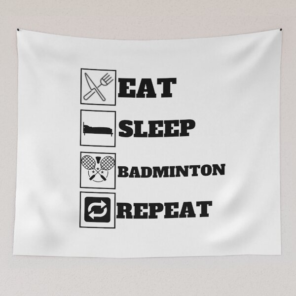 Item preview, Eat Sleep Badminton Repeat designed and sold by Quadghouls.