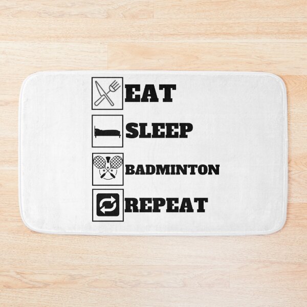 Item preview, Eat Sleep Badminton Repeat designed and sold by Quadghouls.