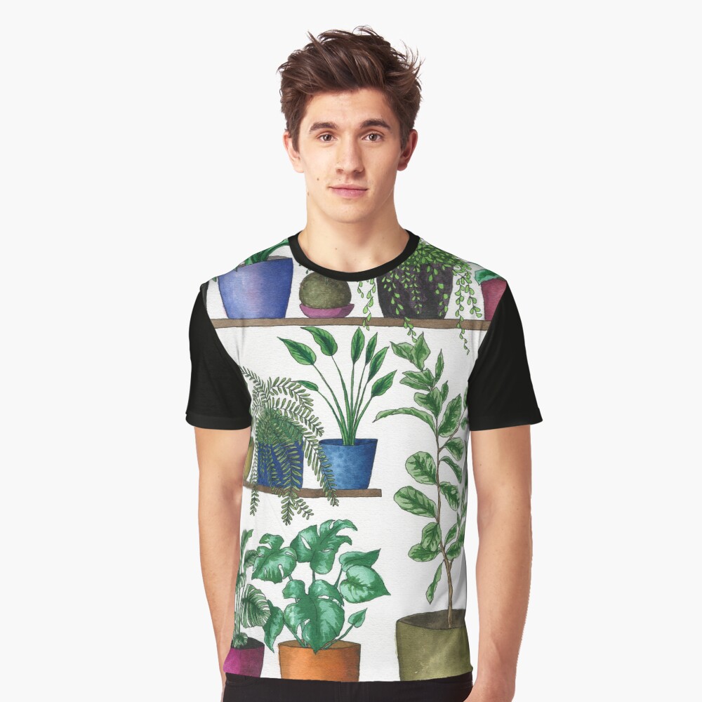 Dream Plant Selfie 1 - Fiddle Leaf Graphic T-Shirt