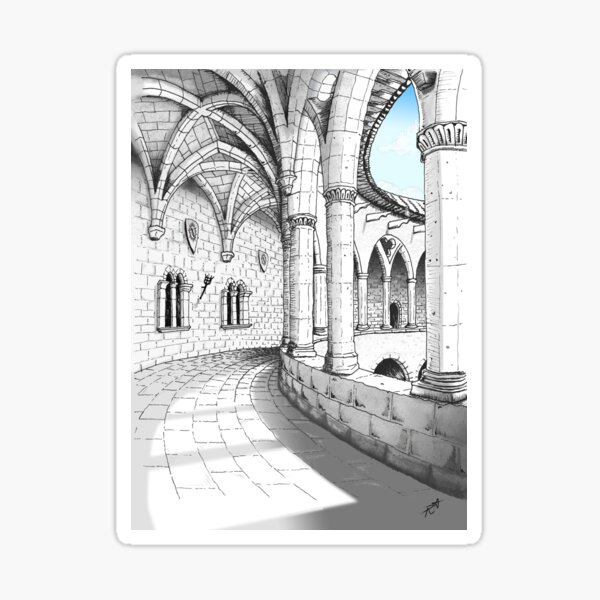 The Castle Corridor Sticker