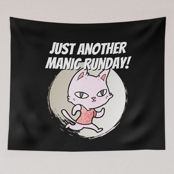 Item preview, Manic Runday Running Fitness Jogging Training, Cat designed and sold by Two Left Hands Design.
