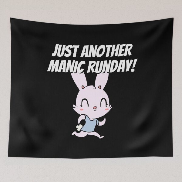 Item preview, Manic Runday Running Fitness Jogging Training Rabbit designed and sold by Two Left Hands Design.