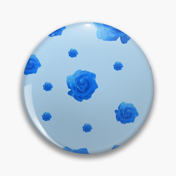 Item preview, Cute Blue Rose, Blue Background Floral Print | Blue Flowers designed and sold by WhatThePop.