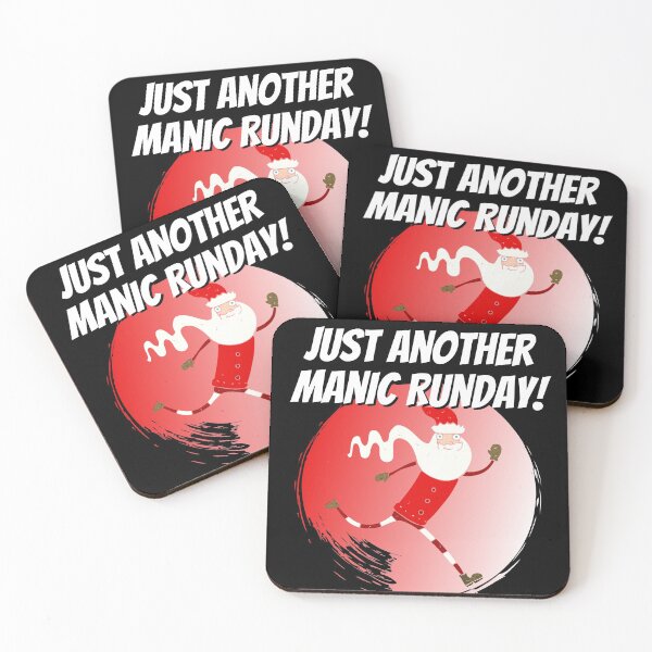 Item preview, Manic Runday Running Fitness Jogging Training Santa Claus designed and sold by Two Left Hands Design.