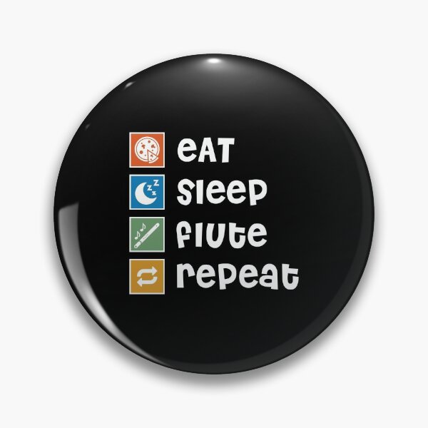 Artikelvorschau, Flute. Eat. Sleep. Repeat entworfen und verkauft von orlumbuspirate.