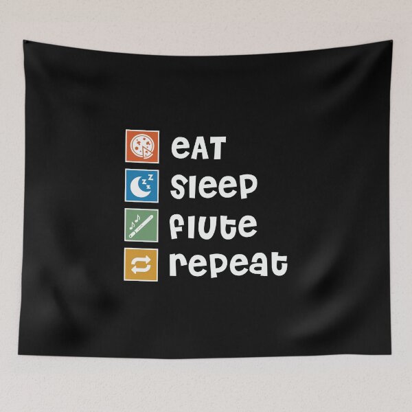 Item preview, Flute. Eat. Sleep. Repeat designed and sold by orlumbuspirate.