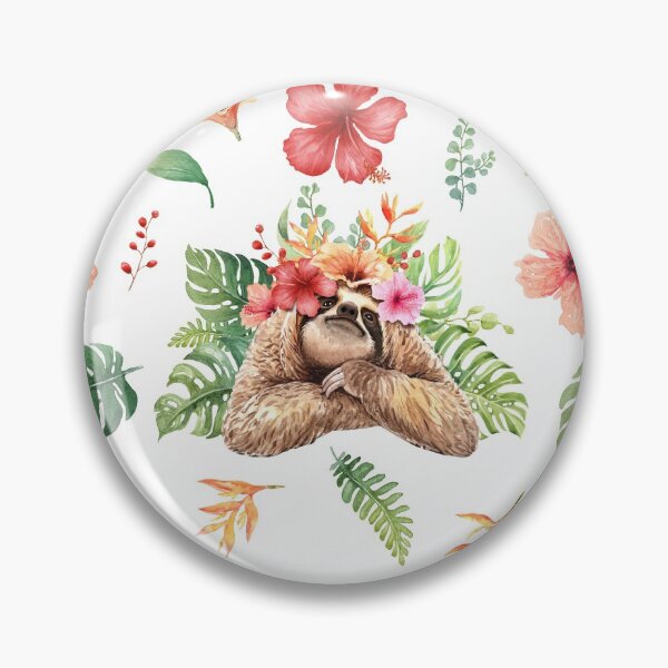 Item preview, Sloth With Flower Crown. designed and sold by erinnn41.