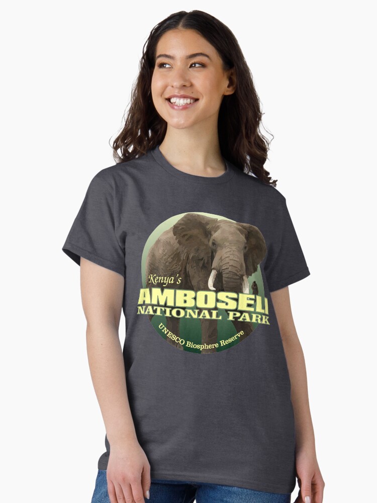 Thumbnail 2 of 7, Classic T-Shirt, Amboseli National Park (elephant)(WT) designed and sold by curranmorgan.