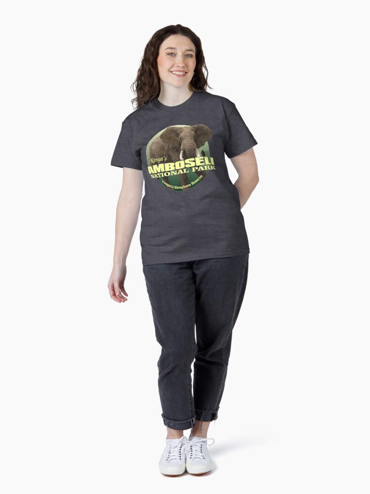 Thumbnail 4 of 7, Classic T-Shirt, Amboseli National Park (elephant)(WT) designed and sold by curranmorgan.