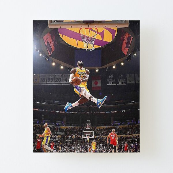 Lebron Dunk - Lámina montada de lienzo