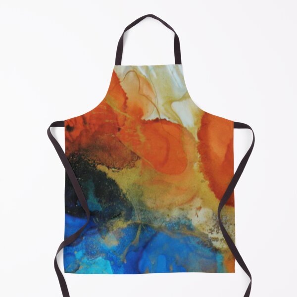 Item preview, Orange, Blue and Gold Alcohol Ink Patterns designed and sold by Nicola Morgan.