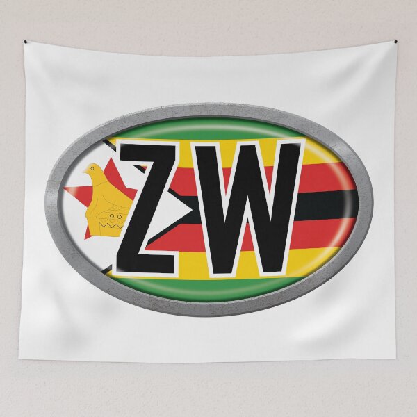 Item preview, Zimbabwe International Vehicle Code Metal Plate designed and sold by travelwitheric.
