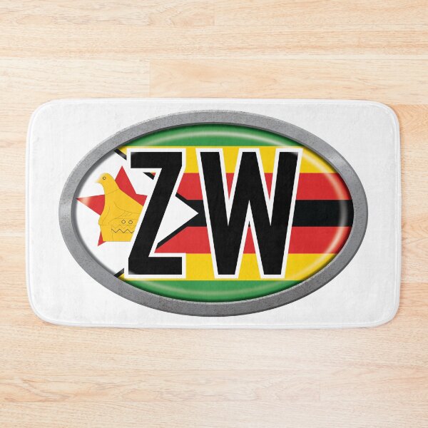 Aperçu de l'œuvre Plaque métallique du code international du véhicule du Zimbabwe créée et vendue par travelwitheric.