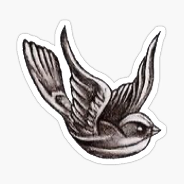 Harry Styles Bird Tattoo Sticker By Tiredgirlart Redbubble