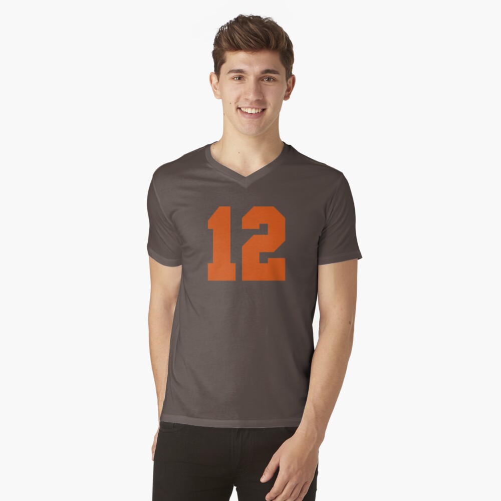 12 Number Cleveland Sports Twelve Brown Jersey Essential T-Shirt for Sale  by HelloFromAja