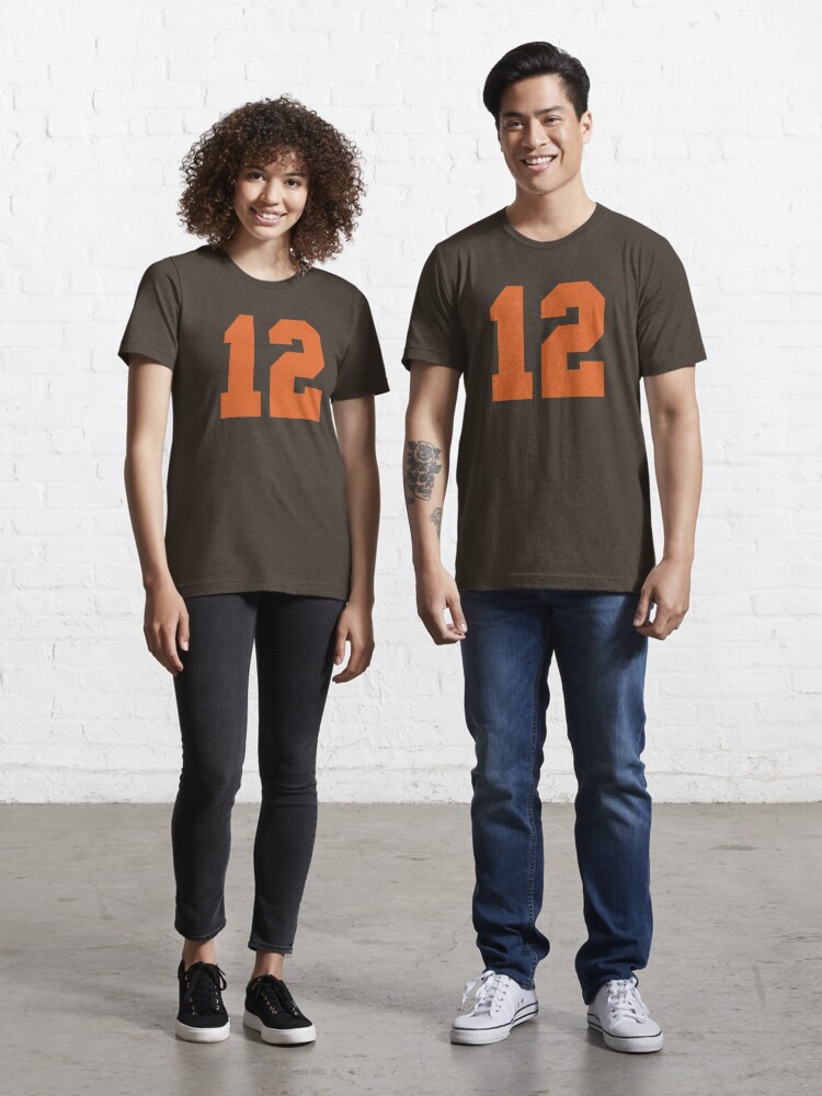 12 Number Cleveland Sports Twelve Brown Jersey' Essential T-Shirt for Sale  by HelloFromAja