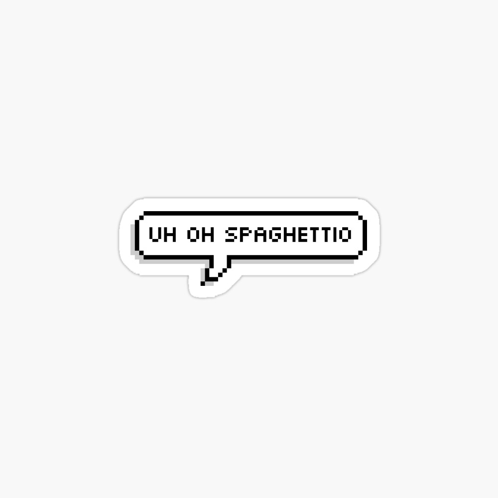 Uh Oh Spaghettios Sticker for Sale by meikreibich