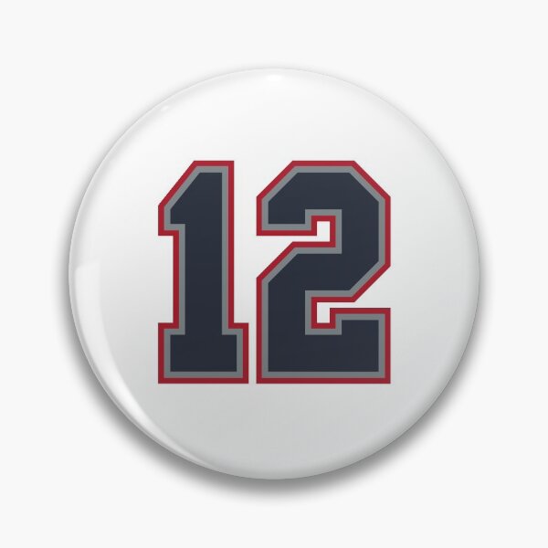 Item preview, 12 Navy Grey Red Sports Number Twelve designed and sold by HelloFromAja.