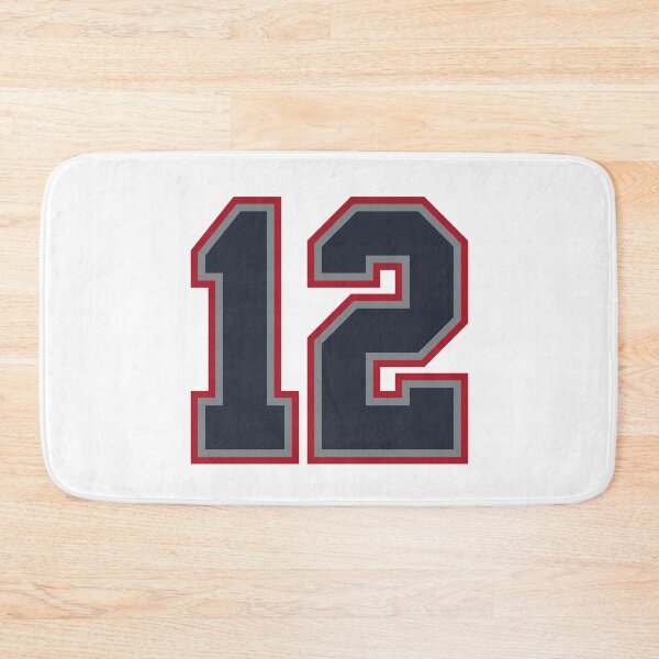 Item preview, 12 Navy Grey Red Sports Number Twelve designed and sold by HelloFromAja.
