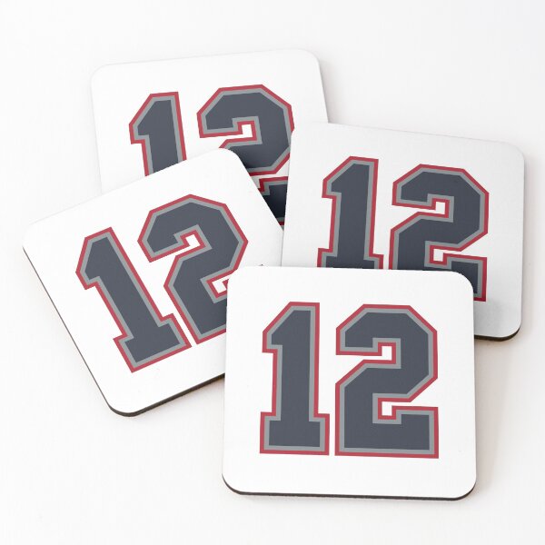 Item preview, 12 Navy Grey Red Sports Number Twelve designed and sold by HelloFromAja.