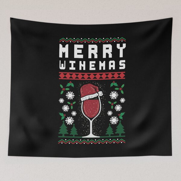 Item preview, Ugly Christmas Gift for a Wine Lover Merry Winemas Wine  designed and sold by Rzelemenz.