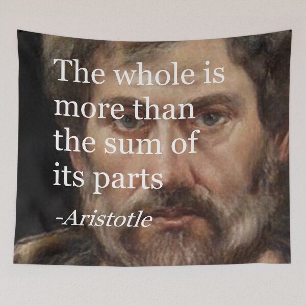 Item preview, The whole is more than the sum of its parts Aristotle philosophy quote designed and sold by Floralife.
